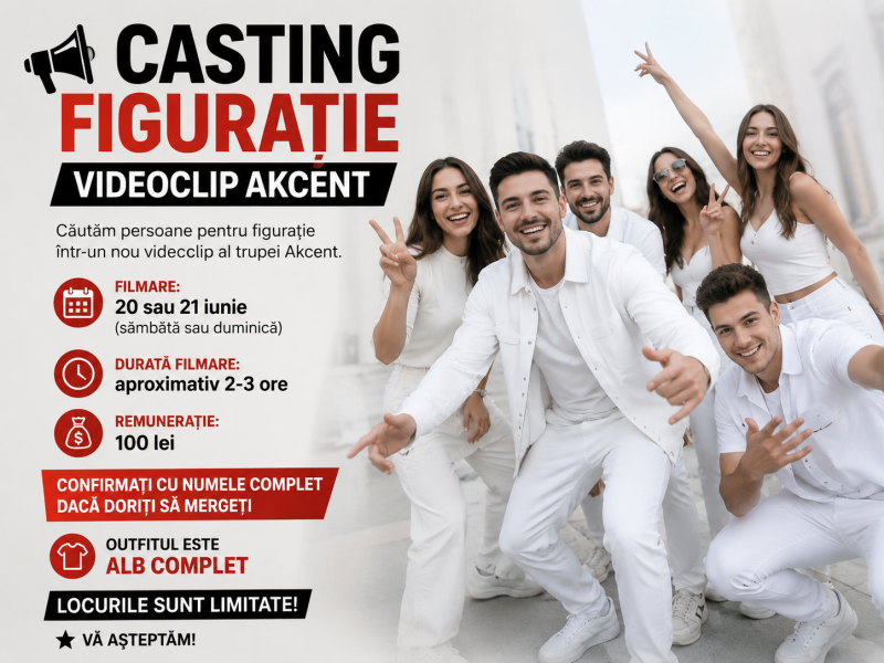 CASTING FIGURAȚIE VIDEOCLIP 
