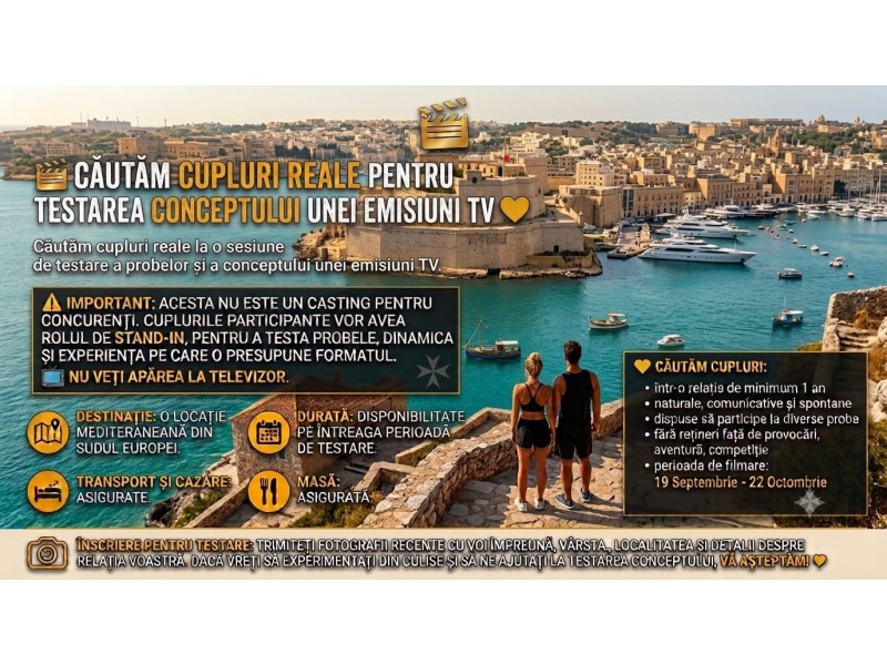 CASTING EMISIUNE TV / CUPLURI REALE